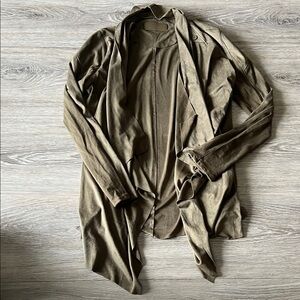 Blank NYC Faux Suede Open Cardigan